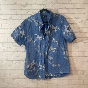 Reyn Spooner Blue Bird‎ Print Casual Shirt